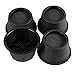 Round Circular Bed Risers Raise 2 Inch Heavy Duty Underbed Storage Furniture Riser Home Set of 4 (Black)