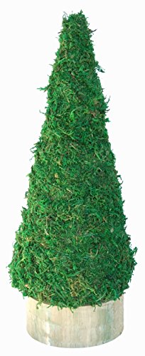 Christmas Tree Cone Green Moss Topiary Form - Large