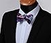 SetSense Men's Plaid Jacquard Woven Self Bow Tie Set