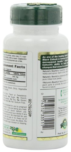 Nature's Bounty Natural Whole Herb Black Cohosh 540mg, 100 Capsules   (Pack of 2) - Thumbnail 6
