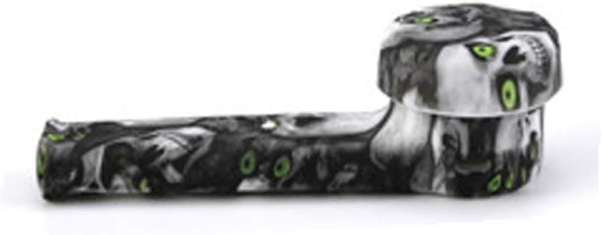 Surprise Unbreakable Bee Silicone Suction Tube Silicone Travel Accessory with Lid - Horror Series Art Tube (White Terror)