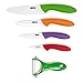 HULLR 6 Piece Ceramic Blade Multi Color Kitchen Knife Set with Acrylic Stand