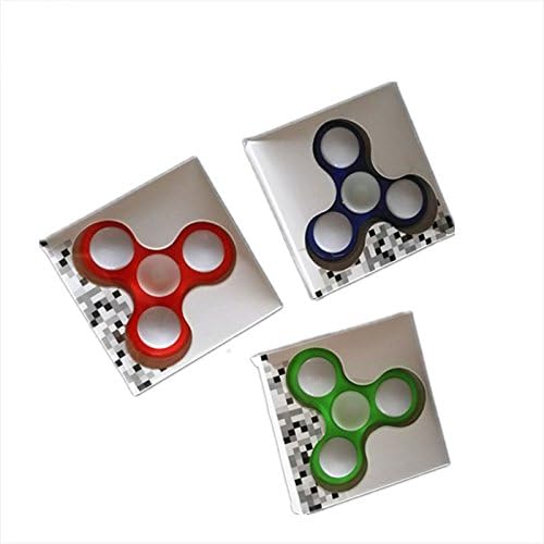 FidgetKool 50 PCS Metal Fidget Hand Spinner, LED Light Tri Hand Spinning Finger Toy, EDC Hand Spinners Stocking Stuffer for ADHD Focus Relieves Anxiety and Boredom