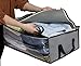 Storage Bag Organizers, Clothing Storage Containers for Clothes, Sweater, Blanket, Pillows, bedding in Bedroom, Closet, 3 Piece Set(Grey)