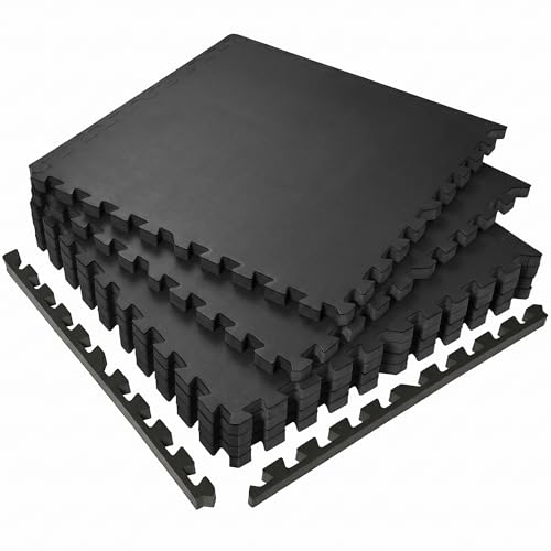 SUPERJARE Rubber Top Gym Flooring