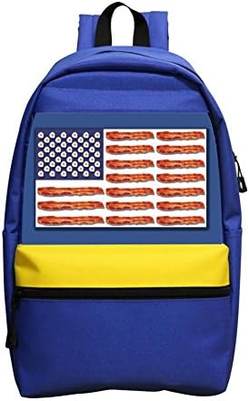 Grrry 2018 New Style Bacon and Eggs American Flag Lightweight Shoulder School Bag Backpack