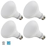 4 PACK 11W (65W Equiv.) Dimmable BR30 LED Light Bulb, ENERGY STAR & UL-Listed Flood Light, 800Lm,5000K Daylight, General Residential & Retail Lighting/Recessed Can/Track Lighting