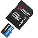 TF Card 128GB, Marceloant Memory Cards Class 10 TF Memory Card with Adapter for Phone Camera Computer, Black/Blue, Standard Packaging