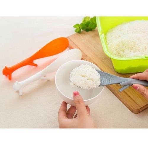 NPLE--1x Kitchen Squirrel Shape Non-stick Rice Paddle Scoop Spoon Ladle Novelty Tool Z - Thumbnail 2