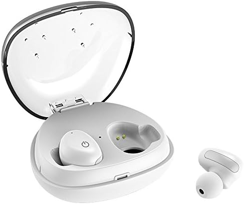 Wireless Earbuds,VONTAR Mini True Stereo Bluetotho Earphones Cordless IPX5 Waterproof Headphones with Mic and Charging Case for iPhone Samsung iPad and Most Android Phones (White)