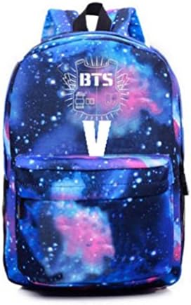 Venaster Starry Sky Backpack Unisex School Bag Travel Bag Canvas Rucksack Satchel Hiking Bag Galaxy Knapsack