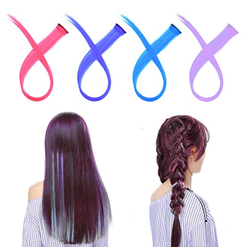 Wobe 36pcs Colored Clip In Hair Extensions 21inches Multi Colors