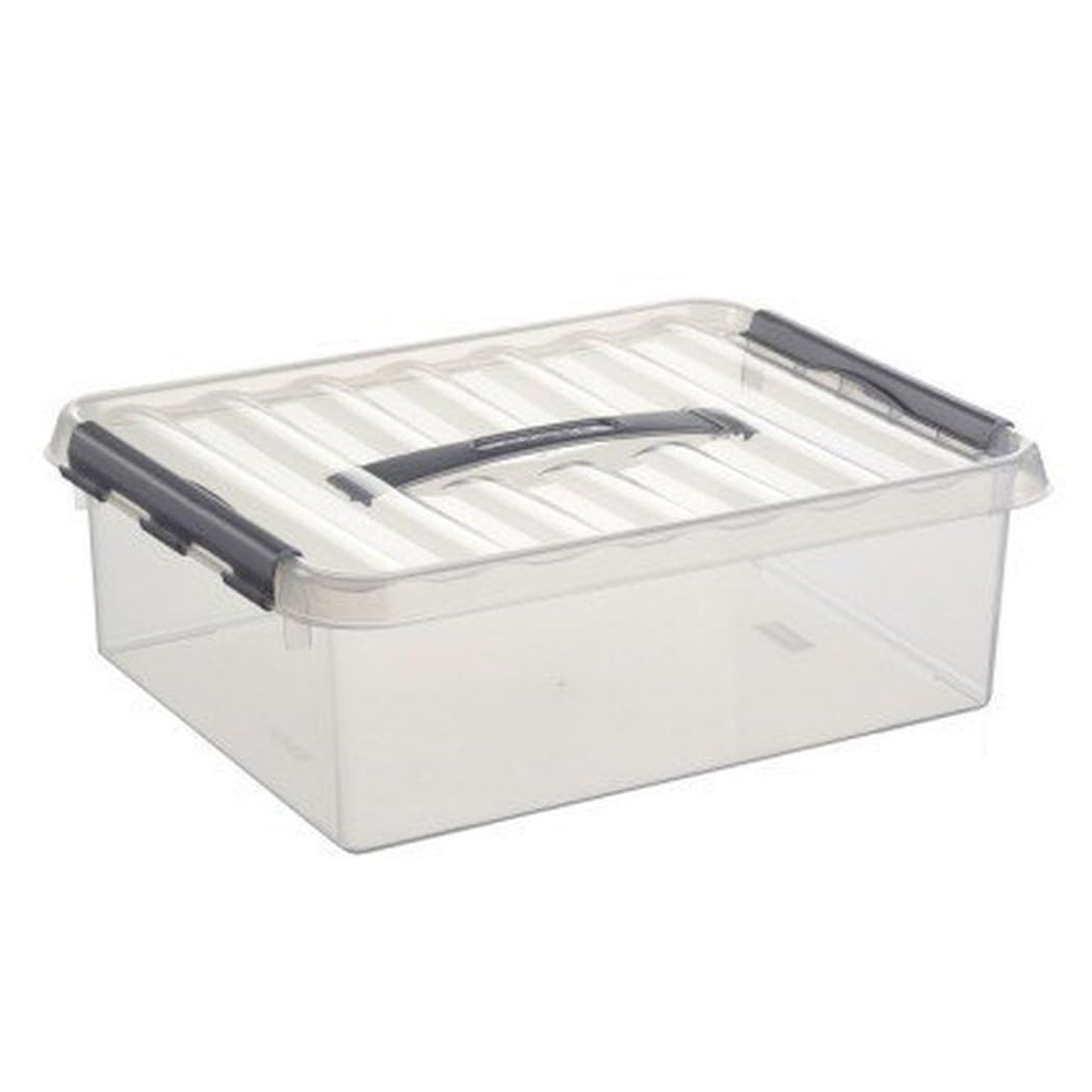 Sunware Q-Line Storage Box Colour, Transparent Metallic, 10 Litre