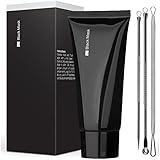 Premium Blackhead Remover Kit - Purifying Peel Off Facial Black Mask + 3 Stainless Steel Comedone Extractor Tools - Treatment for Blackheads, Whiteheads, Blemishes, Acne - Best Mud Pore Cleansing Mask