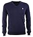 Polo Ralph Lauren Mens Pima Cotton V-Neck Sweater (Bright Navy , Medium)