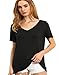 ROMWE Women's Loose Tee Short Sleeve V Neck T-shirt Casual Top