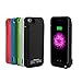 For iPhone 5/5s Charger Case, BSWHW 4200mAh 4” iPhone 5/5s Portable Battery Case with Built-in Kickstand Extended Battery Pack Rechargeable Power Protection case Backup Juice Bank Cover (Dark Black)
