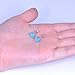 Bamos Jewelry Girls Blue Opal 925 Silver Stud Earring Engagement Wedding Gift Stud Earrings for Girls