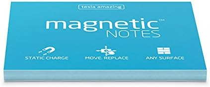 Brand New! MAGNETIC NOTES M (Stick without Any Adhesive, Stick to Any Surface) Eco-Friendly Material Self-Stick Notes Memo Note Paper Post It S-size (3.94x2.76-inch) 100-sheet (Blue)