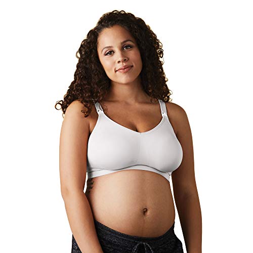 BRAVADO! DESIGNS Women's Body Silk Seamless Nursing Bra and Maternity Bra, White, Large - Thumbnail 4