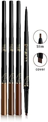 TER Duo 3D All Style Slim Eyebrow Pencil Waterproof and and Long Lasting (03 Red Brown)
