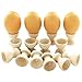 Johouse Wooden Egg Cup, 12PCS Egg Holder Stands Easter Painted Graffiti Tools for DIY Blank Easter Eggs Painting Decoration