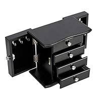 YU YUSING Wooden Jewelry Box Case, 2 in1 Huge Jewelry Organizer for Ring Necklace Storage, Gift for Women/Girl