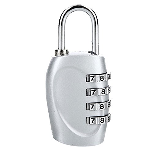 Aluminum padlock padlock 4 password TSA lock wagon padlock backpack lock dial lock code lock small 4 high-grade color solid aluminum alloy lock lock gym locker luggage trolley case padlock