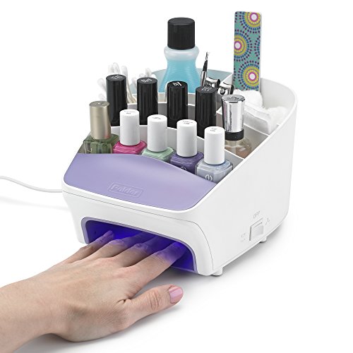 Polder Nail Station ThreeinOne Dryer, LED Light and Storage for Easy