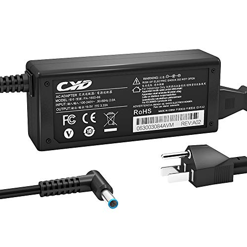 CYD 65W Powerfast Replacement for Laptop-Charger HP Spectre X360 360 13 13t Split X360 Stream 11 13 14 Sleekbook 10 11 14 15 17 Envy 310-G2 17-E127sf 15-R263dx,Extra 3.94Ft Power Adapter Cord DC Cable - Thumbnail 7