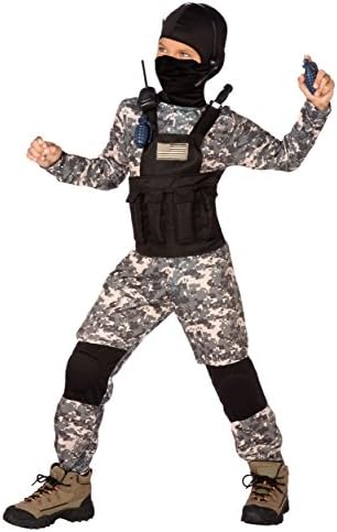Boys Special Forces Digital Camo Suit Costume Size Small 4/6