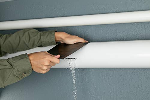 FLEX TAPE Cinta de Caucho Fuerte e Impermeable; Proyectos de Interior y Exterior Para Parchar, Unir, Sellar y Reparar; Sella Fugas Instantáneamente con su Respaldo Grueso, Flexible y de Caucho; Ideal Para Reparaciones en el Hogar, Cubrir Grietas, Agujeros, Plomería, Equipo al Aire Libre, Marinos y Acuáticos, Proyectos de Bricolaje, Arreglos Automotrices, y Mucho Más, Negro, 10.2 cm X 1.5 m