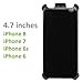 Holster Compatible for Apple iPhone 6, iPhone 6s, iPhone 7 and 8, Rubberized Heavy Duty Holster by Cellet