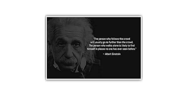 Amazon Com Albert Einstein Don T Follow The Crowd Home Decor Wall