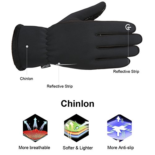 VBG VBIGER Winter Gloves Sports Touchscreen Gloves Thick Cycling Gloves Warm Fleeced Lining Cold Weather Gloves for Men Women