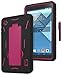One Touch Pop 7 Case, Bastex Heavy Duty Hybrid Kickstand Tablet Case - Soft Outer Black Silicone Cover Hard Inner Pink Kickstand Case for Alcatel One Touch Pop 7 p310a 7" tabletINCLUDES STYLUS