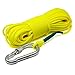 CMS MAGNETICS - Yellow 50-Foot Magnet Fishing Rope with Carabiner | 550-Pound Tensile Strength, Braided, Polyester Paracord | Camping, DIY Project, Hoisting, Lifting, Pulling