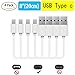 USB Type C Cable 8inch(20cm) Type A to C Reversible USB 2.0 Super Speed - Fast Data Sync & Charging Cord for USB Type C Phones & Tablets (Google Nexus, HTC10, LG G5, Nokia N1, OnePlus 2) 4pack (White)
