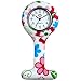 Women's Nurses Watch 10Pcs Pin-on Brooch Infection Control Hygienic Unisex Nurses Lapel Watch Silicone Designs