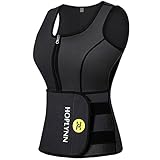 HOPLYNN Sweat Vest for Women, Adjustable Neoprene Sauna Waist Trainer Vest for Weight Loss Black/L