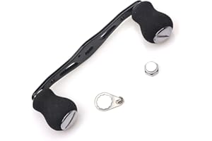 Adoolla Fishing Wheel Handle Replacement Rocker Arm Grip Handle Baitcast Reel Crank Arm Modified Accessories EVA Double Rocker Arm - Black