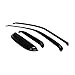 VioletLisa 4pcs Front Rear Smoke Sun/Rain Guard Vent Shade Window Visors For 97-03 Ford F-150 97-99 Ford F-250 Light Duty Super/Extended Cab With 2 Half Size Rear Doors