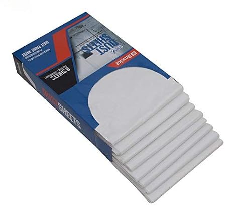 Brackit 8 St. Abdeckfolien je 3,60m x 2,75m stabiles transparentes Polyäthylen Schutzfolie Möbel Boden Malerplane Baufolie Al