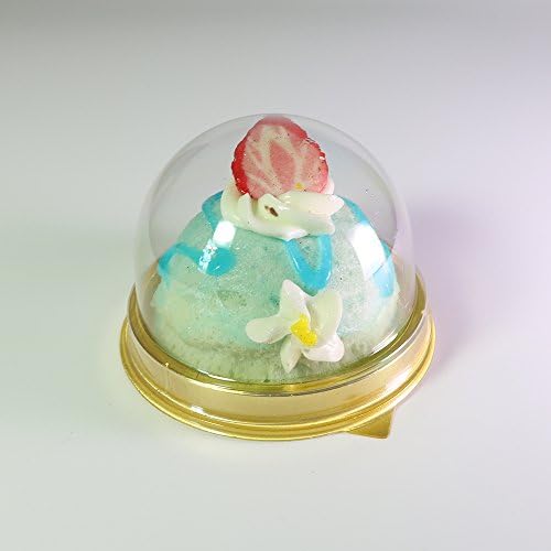 100 Clear/Gold Miniature Bite Size Cupcake Macaroon Tarts Container Dome Pod
