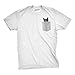 Mens Pocket Cat T Shirt Funny Printed Peeking Pet Kitten Animal Tee for Guys Mens Funny T Shirts Cat T Shirt for Men Funny Animal T Shirt Novelty Tees for White L