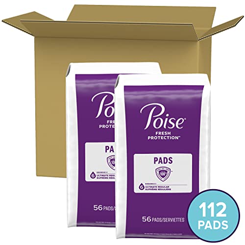 Poise Incontinence Pads & Postpartum Incontinence Pads, 6 Drop Ultimate
