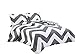 Chezmoi Collection 2-Piece Reversible Chevron Zig Zag Duvet Cover Set with Corner Ties (Twin, Grey)