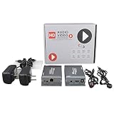 Mirabox 150m(525ft) 1080P HDMI Extender IR Over Rj45 Cat5/5e/6/6e UTP/STP Ethernet LAN Network TCP/IP with Audio Extractor Supports Sky HD Box Laptop PC DVD STB PS4, Grey (HSV891IR A Pair)