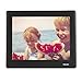 TENKER 8-inch HD Digital Photo Frame IPS LCD Screen with Auto-Rotate/Calendar/Clock Function, MP3/Photo/Video Player with Remote Control (Black)