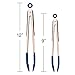 COOK WITH COLOR Stainless Steel Silicone Tipped Kitchen & BBQ Tongs Set, 2 Pc Tongs, Blue